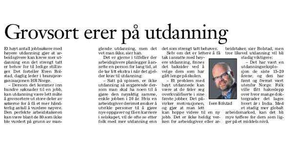 20160726 Klassekampen Grovsorterer på utdanning thumb