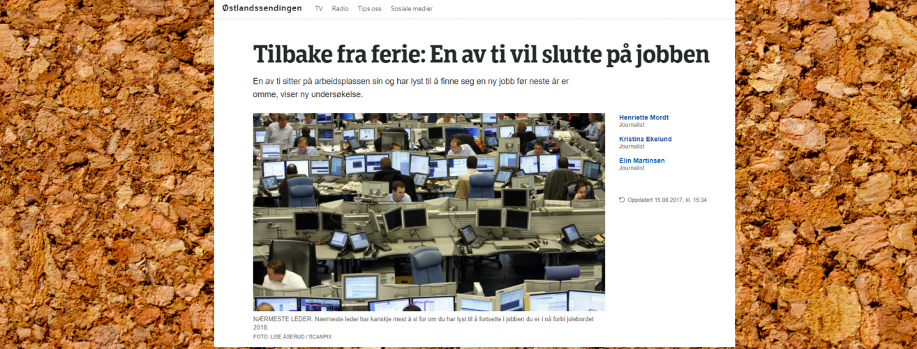 2017 08 15 NRK GE Lx En av ti vil slutte oppslag