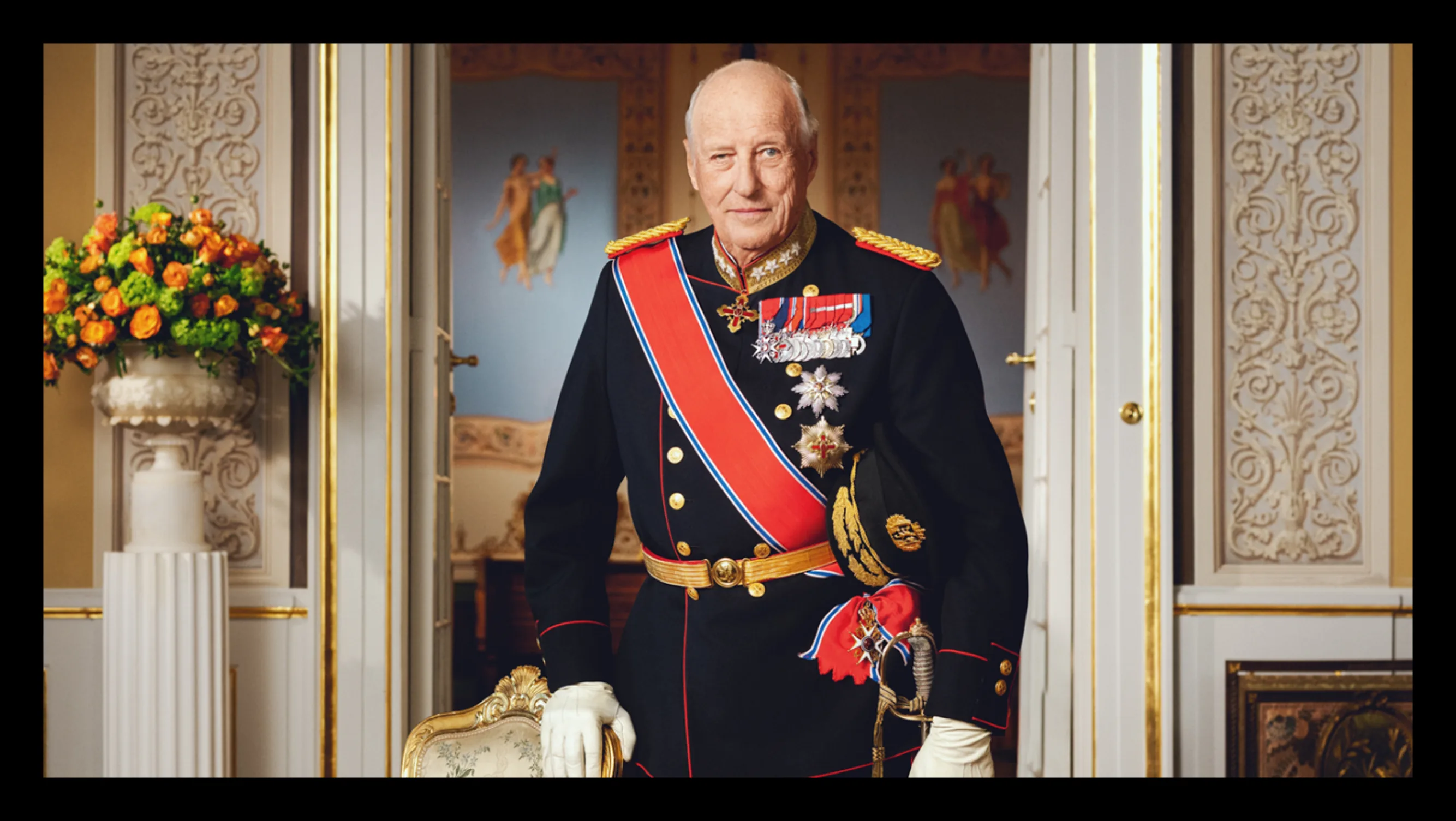Kong Harald sort ramme