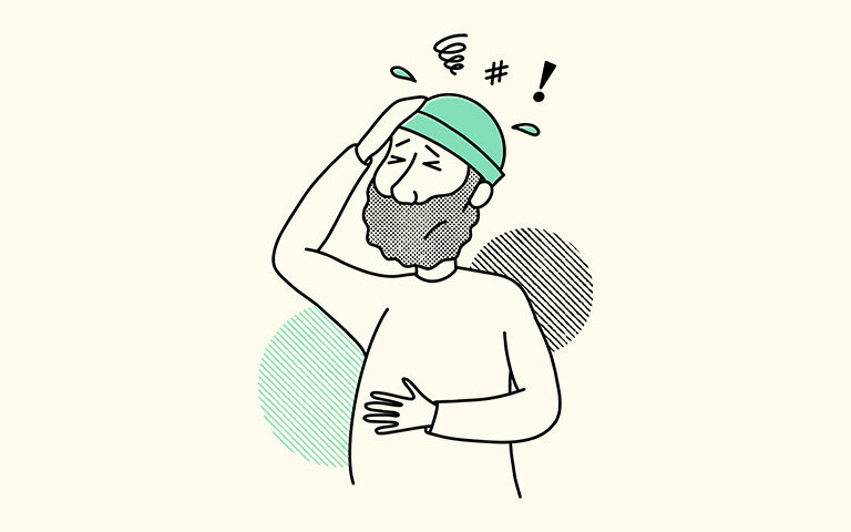 Sykefravaer illustrasjon