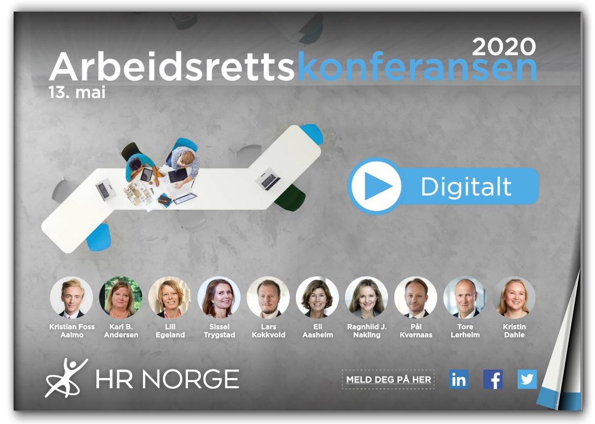 Forside program Arbiedsrettskonferansen 2020 - Digital