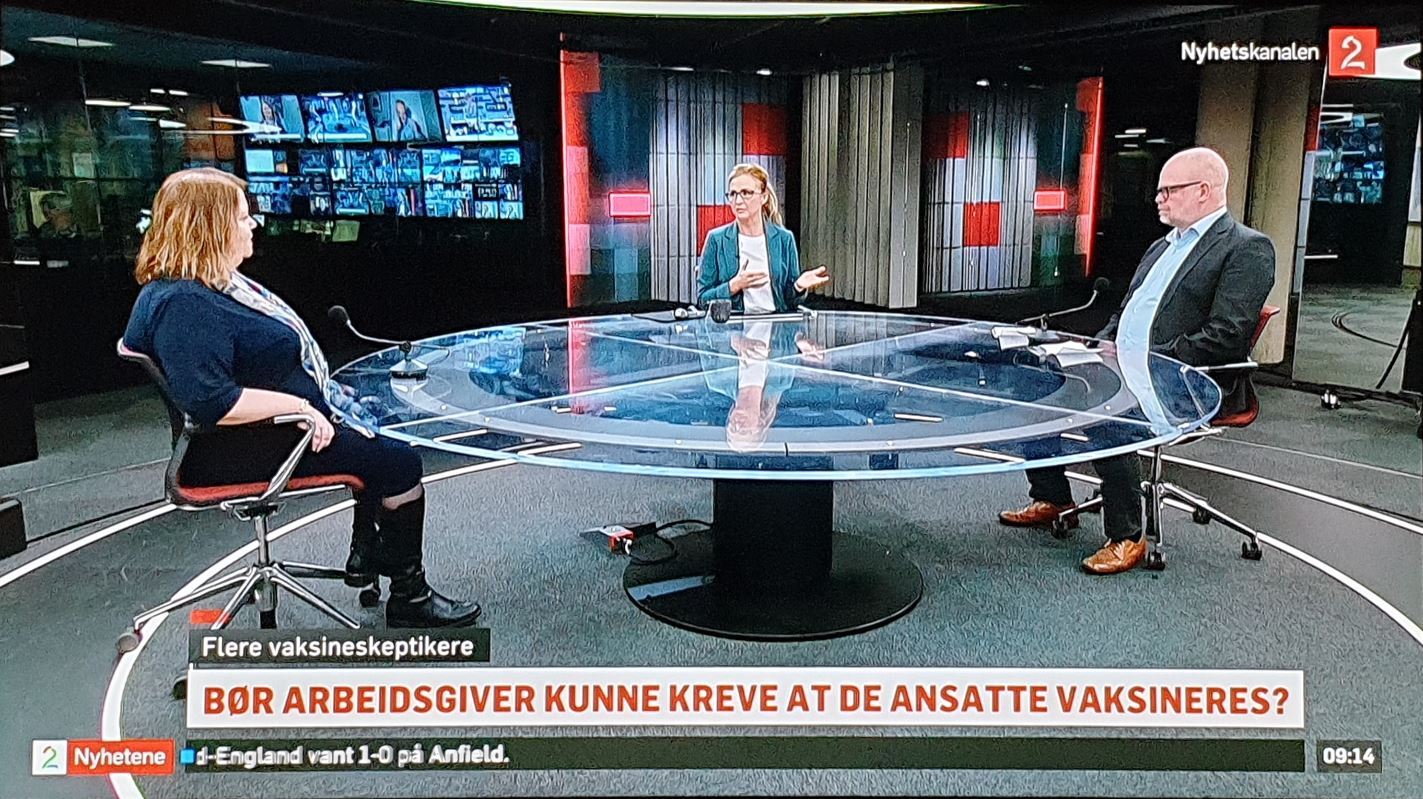 Even Bolstad og Kari Andersen på TV2 nyhetskanalen