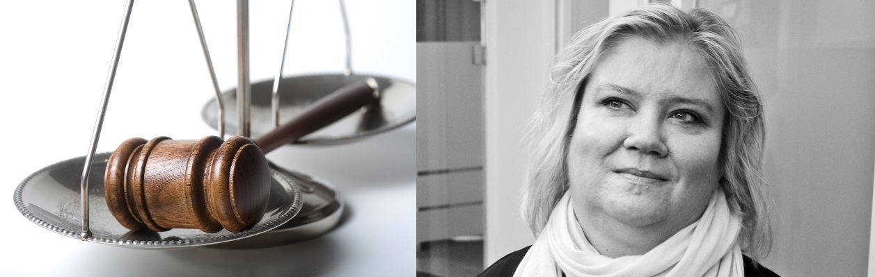 Kari Bergeius Andersen og vektskål med klubbe
